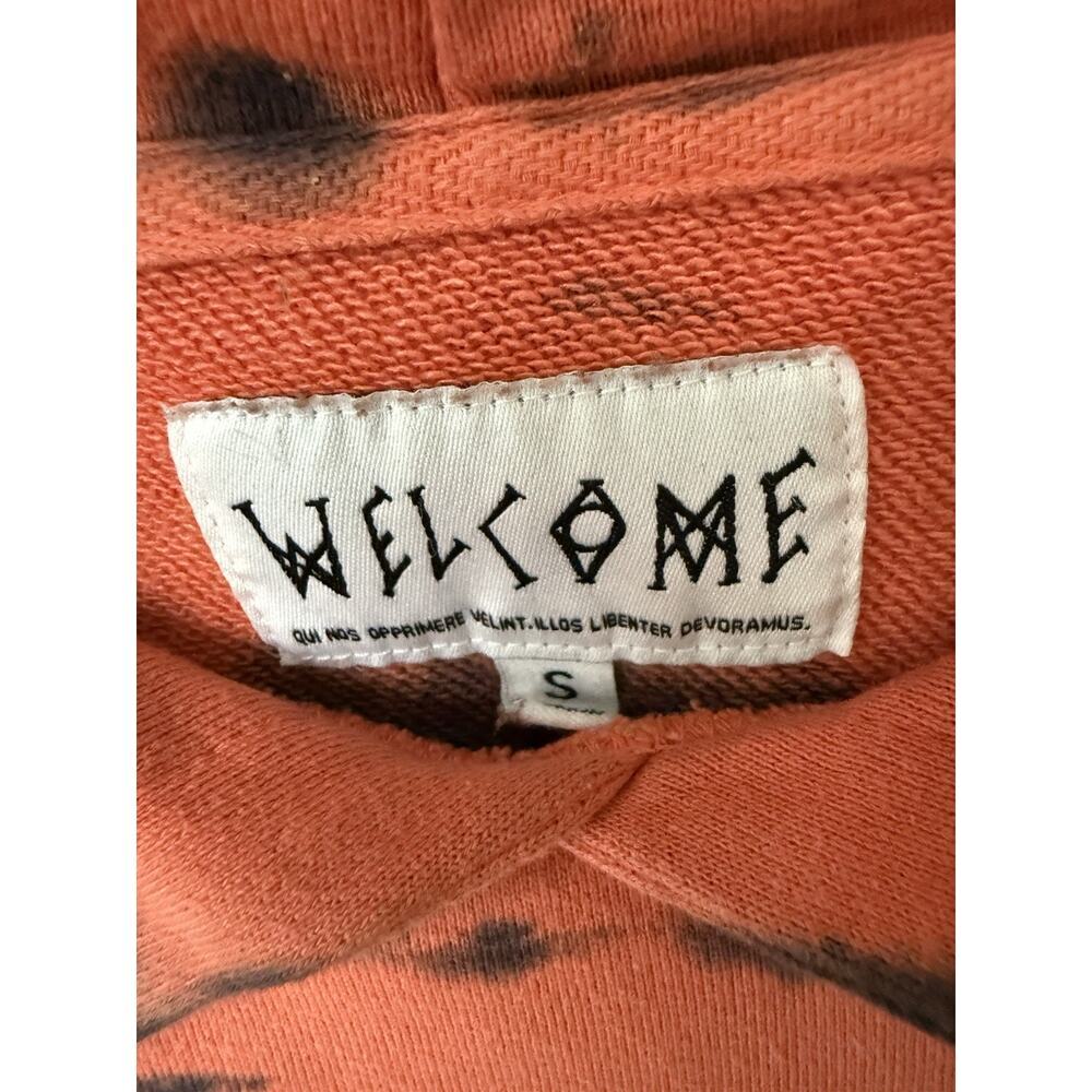 Welcome Skateboards Danny Duncan Hoodie Inkblot Tie Dye Coral Black Size S - Picture 6 of 12